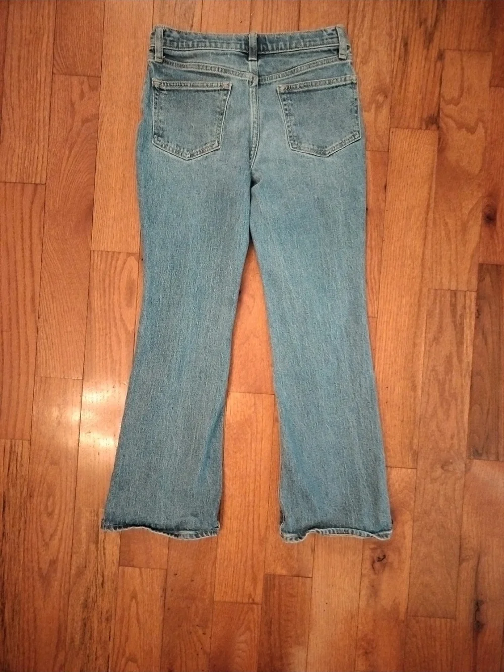 Old Navy Women's Light Blue High-Rise Jeans with Braided Waist